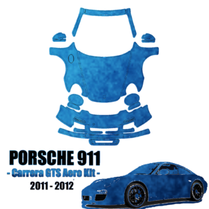 2011-2012 Porsche 911 Carrera GTS Aero Pre Cut + A Pillars + Rooftop DIY Precut PPF Kit - Full Front - Paint Protection Film